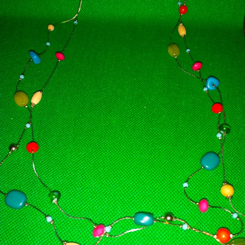 Charming Charlie Bead Necklace, Matching Earrings